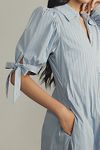 Thumbnail View 4: English Factory Puff-Sleeve A-Line Midi Shirt Dress