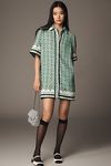 Thumbnail View 3: English Factory Short-Sleeve Beaded Mini Shirt Dress