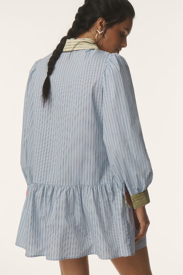 Slide View: 2: English Factory Long-Sleeve Mini Shirt Dress