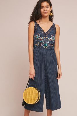 anthropologie yellow jumpsuit