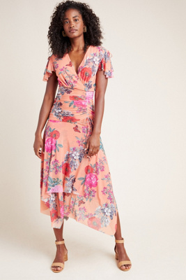 anthropologie pink dress