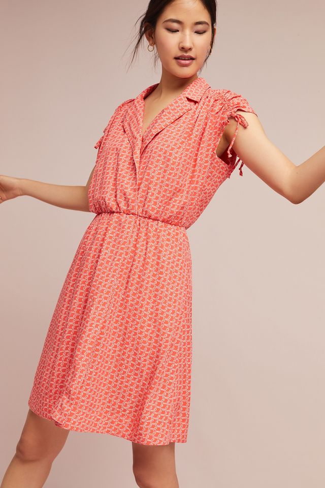 ruched shirtdress