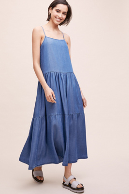 chambray maxi dress