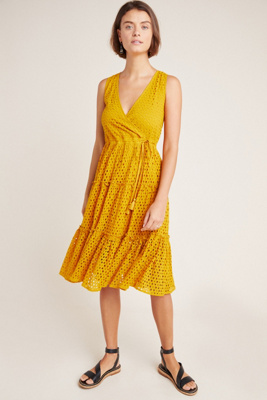 anthropologie yellow dress