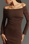 Thumbnail View 3: ASTR The Label Jada Long-Sleeve Off-The-Shoulder Slim Midi Dress