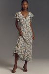 Thumbnail View 1: ASTR The Label Celestine Flutter-Sleeve V-Neck Midi Dress