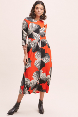 selected femme orange dress