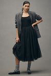 Thumbnail View 1: Moon River Sleeveless Tulle Twofer Midi Dress