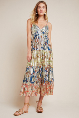 tiered maxi dress uk