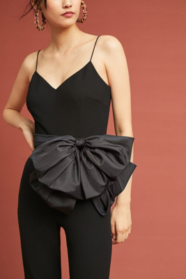 ml monique lhuillier jumpsuit with bow