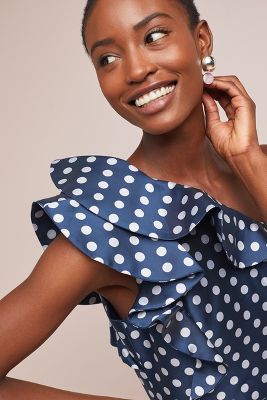 monique lhuillier polka dot dress