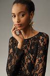 Thumbnail View 2: WAYF Long-Sleeve Boat-Neck Lace Midi Dress