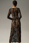 Thumbnail View 3: WAYF Long-Sleeve Boat-Neck Lace Midi Dress