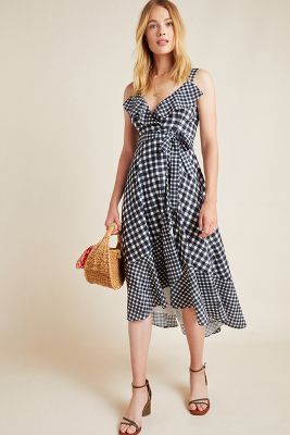 gingham sheath dress