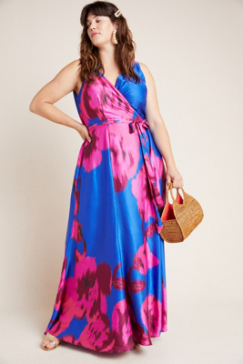 harper floral wrap dress