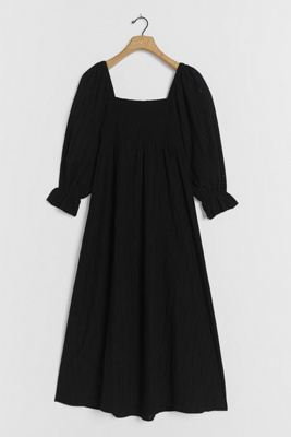 black eyelet maxi dress
