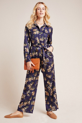 anthropologie blue jumpsuit