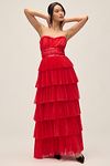 Thumbnail View 1: Hutch Evie Strapless Tiered Maxi Dress