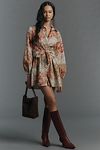 Thumbnail View 3: Hutch Long-Sleeve Tie-Waist Mini Shirt Dress