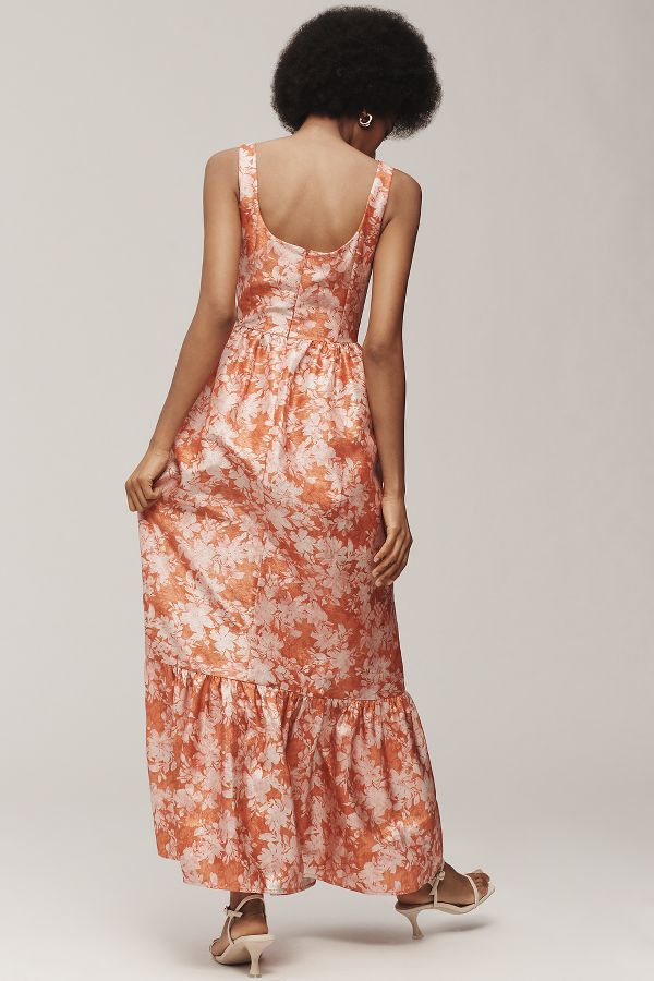 Slide View: 2: Hutch Beanie Floral Scoop-Neck Maxi Dress