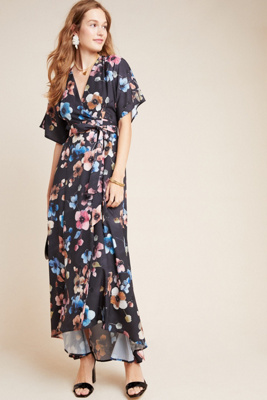 anthropologie floral maxi dress