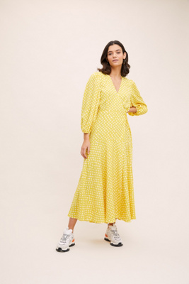 yellow wrap dress uk