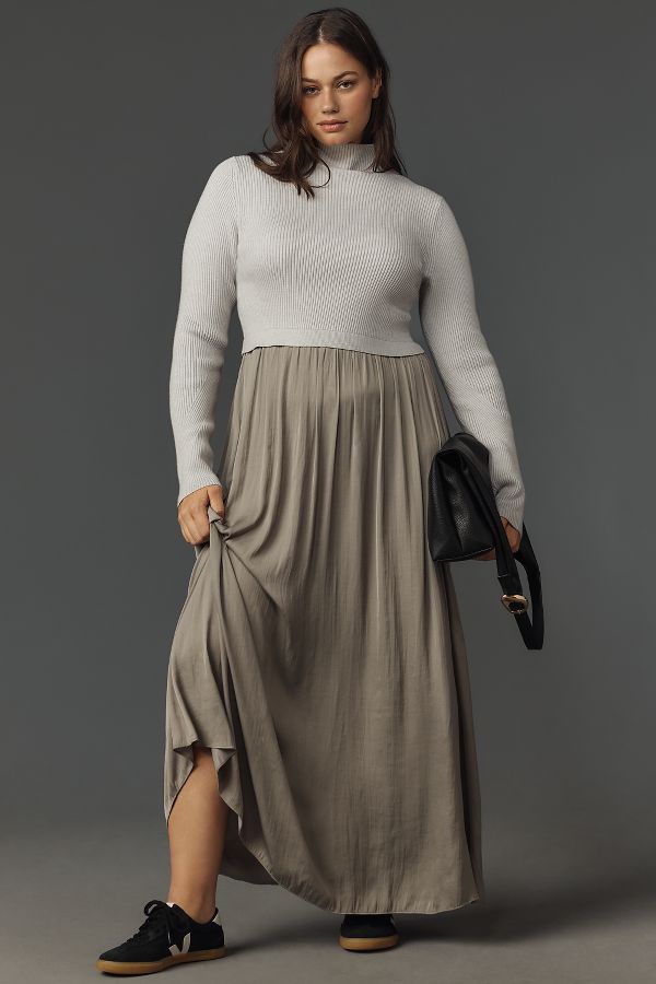 Slide View: 5: The Thea Twofer Sweater Dress