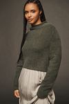 Thumbnail View 7: The Thea Long-Sleeve Eyelash Twofer Sweater Dress