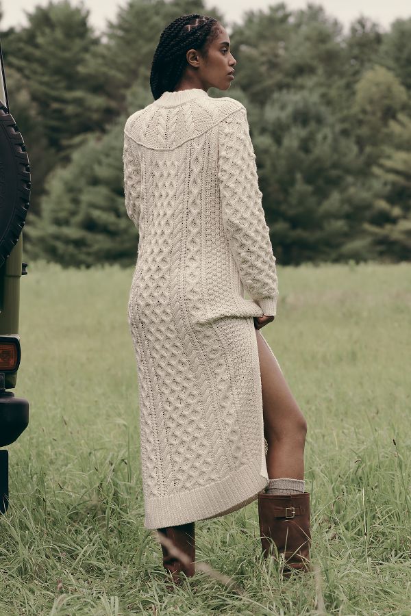 Slide View: 2: By Anthropologie Long-Sleeve Midi Jumper Dress