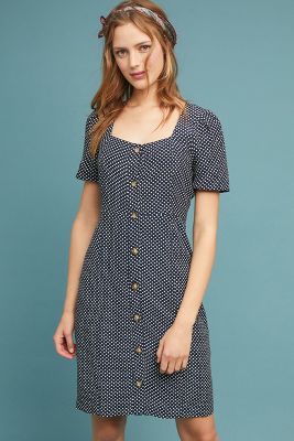 anthropologie maeve polka dot dress