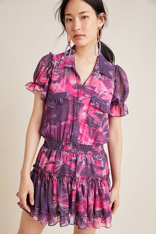 Slide View: 1: Eleanor Tiered Shirtdress