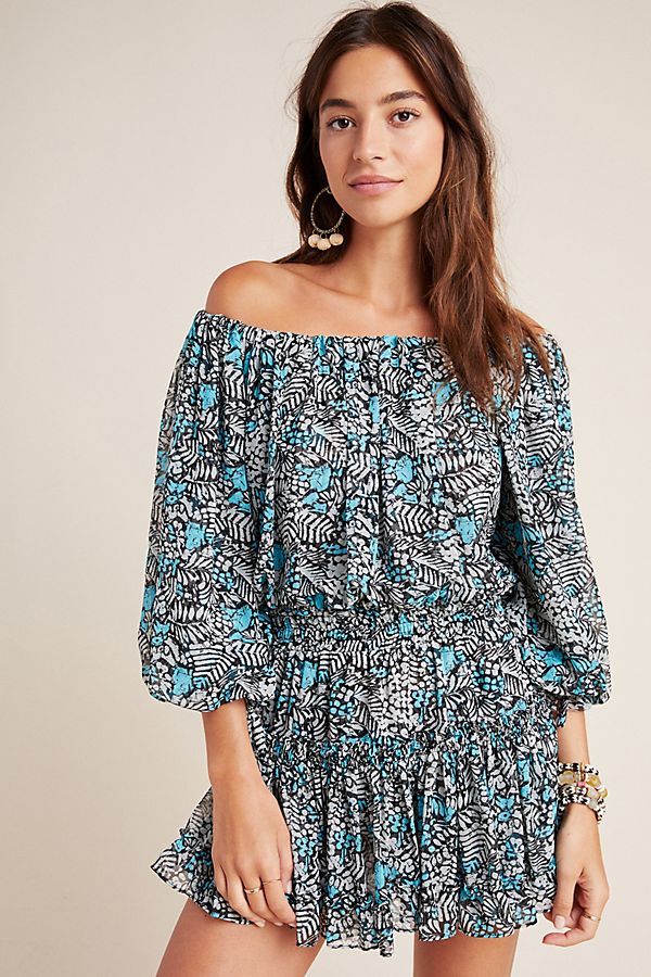 Slide View: 1: Zonia Off-The-Shoulder Mini Dress