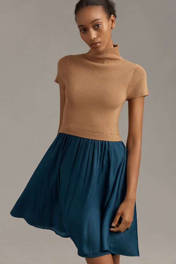 Slide View: 4: The Thea Twofer Sweater Dress: Short-Sleeve Mini Edition