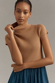 Slide View: 1: The Thea Twofer Sweater Dress: Short-Sleeve Mini Edition