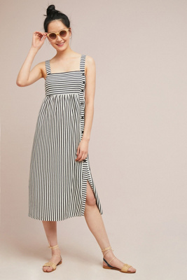 Fiona Striped Midi Dress | Anthropologie