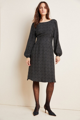 anthropologie polka dot dress