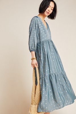 anthropologie polka dot dress