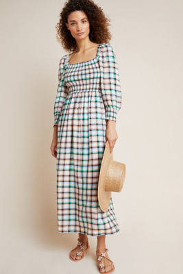 tartan midi dress uk