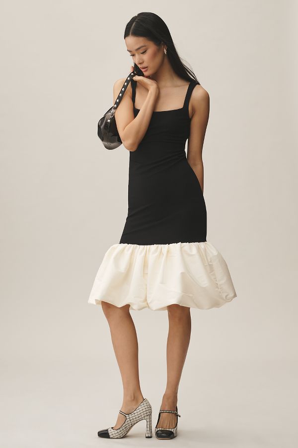 Slide View: 2: Delfi Collective Luna Bubble-Hem Midi Dress