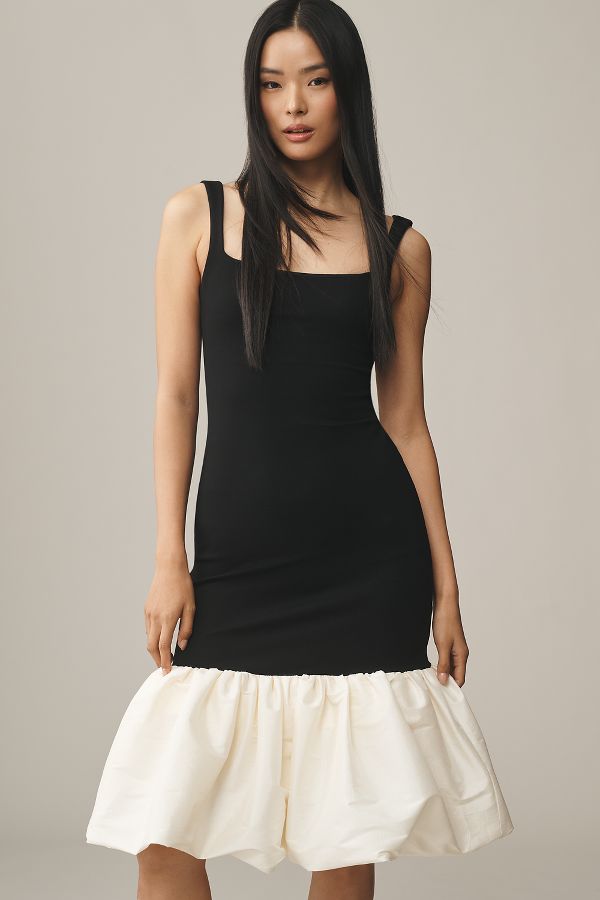 Slide View: 4: Delfi Collective Luna Bubble-Hem Midi Dress