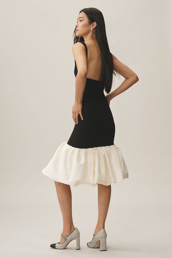 Slide View: 5: Delfi Collective Luna Bubble-Hem Midi Dress