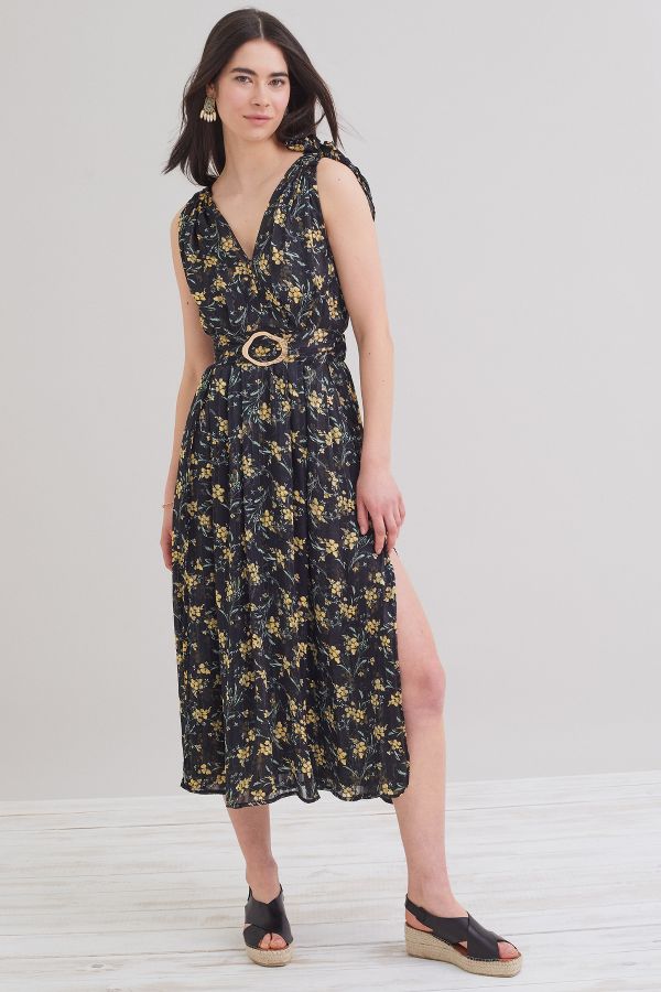 Sabina Kimber Floral-Print Midi Dress | Anthropologie UK