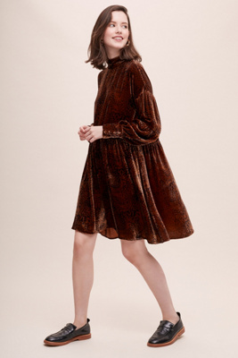 anthropologie velvet dress