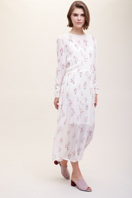 anthropologie floral maxi dress