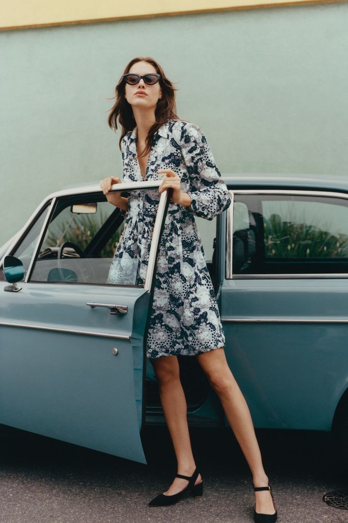 Colloquial Long-Sleeved Shirtdress | Anthropologie