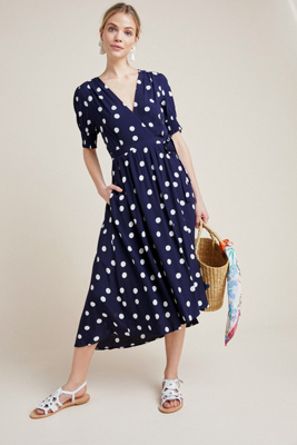 Polka Dot Wrap Dress | Anthropologie