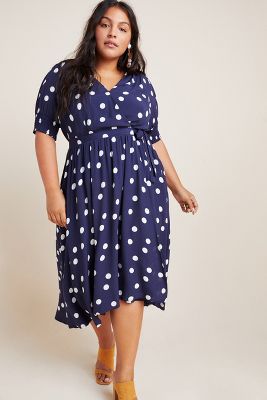 anthropologie maeve polka dot dress