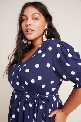 anthropologie maeve polka dot dress