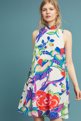 silk swing dress