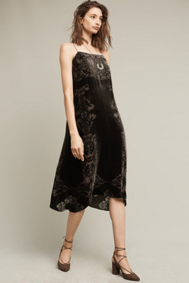 anthropologie velvet dress